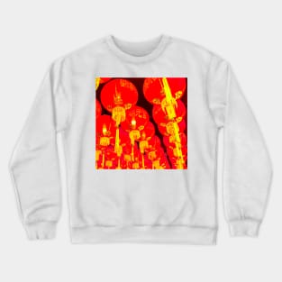 Red lantern roof decoration for Chinese New Year 1SQ Crewneck Sweatshirt